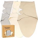 Bublo Baby Swaddles for Newborns - 3-Pack Infant Swaddles 3-6 Months - Adjustable Swaddle Sleep Sack - Soft Organic Cotton Baby Wrap for Safe & Cozy Sleep (Solid Grey)