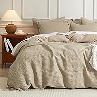 Vista 22 de SE SOFTEXLY Funda de Edredón de Muselina Tamaño Queen, Juego de Funda de Edredón de Algodón 100% Lavado, Funda de Edredón Ultra Suave Tipo Lino, 3