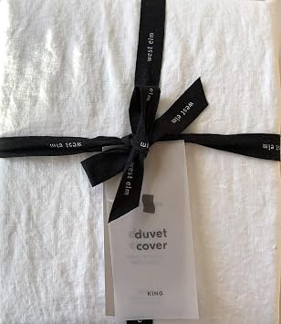 West Elm Belgian Linen Duvet Cover King ~White~