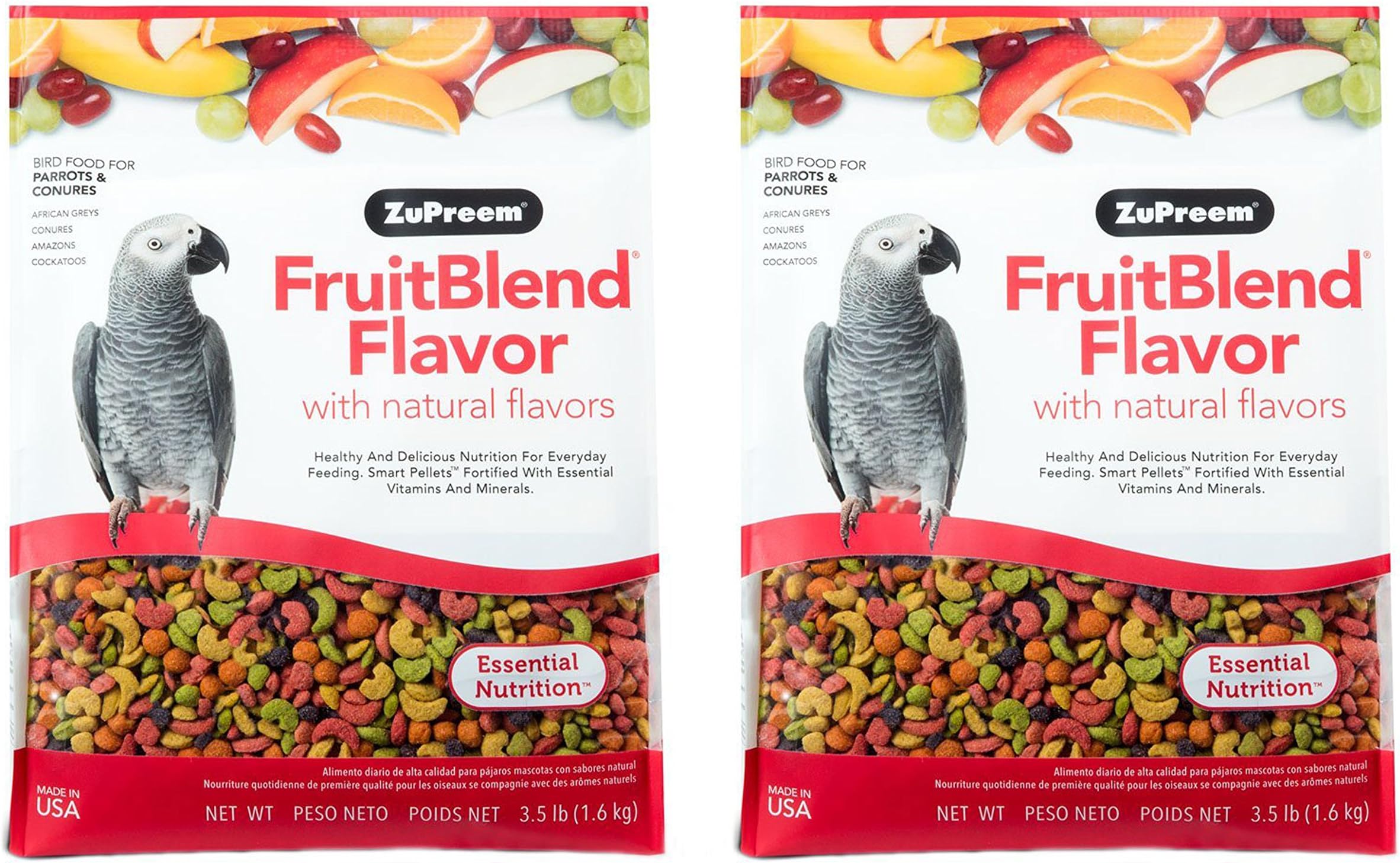 ZuPreemSet of 2 Medium-Large Fruit Blend Diet, 3.5 lb Bundled by Maven Gifts