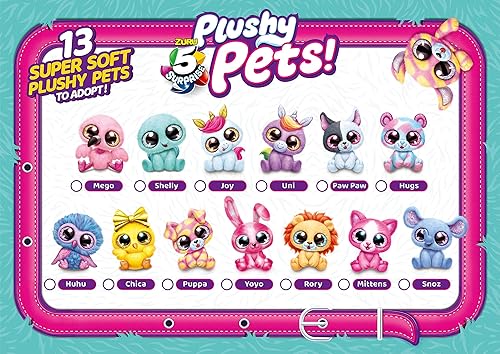 Vista 17 de 5 Surprise Plushy Pets Series 2 (paquete de 3) por ZURU, cápsula misteriosa coleccionable, felpa, adopción de mascotas, juguete para niñas, niños