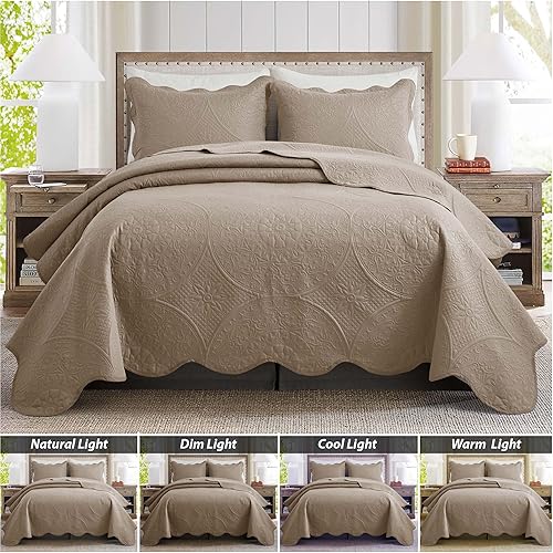 Vista 385 de IR Imperial Rooms - Juego de colcha individual (68 x 86 pulgadas) + 1 funda de almohada (20 x 26 + 2 pulgadas), 2 piezas, ligera, reversible