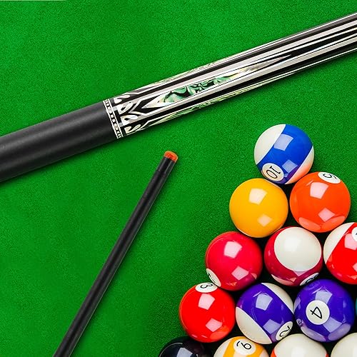 Miniatura 4 de HomeSeason Palo de Billar de Fibra de Vidrio 147 cm Tacos de Billar Profesionales de Baja Defleccíon Palos de Billar