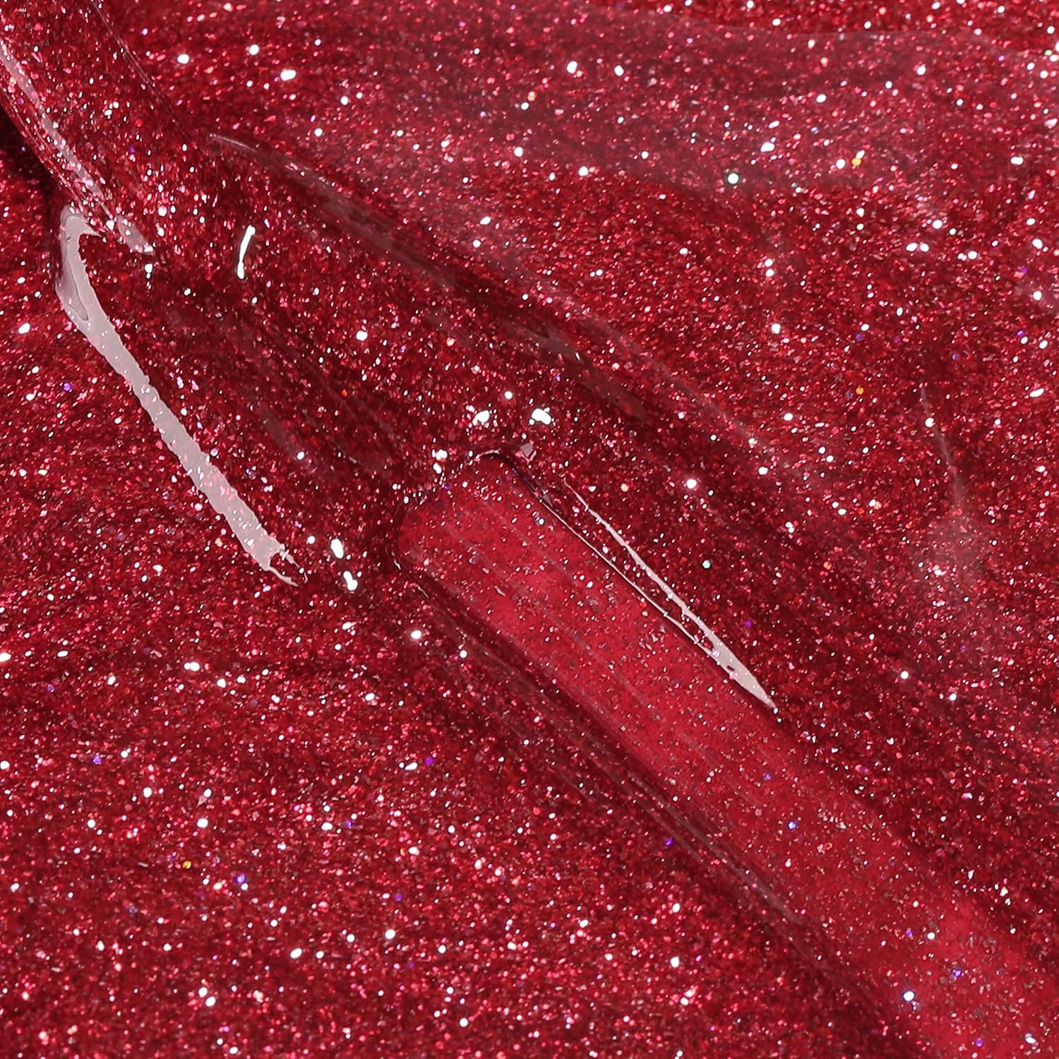 Bluesky Gel Nail Polish, Dazzling Platinum Gel BDP02 - In the Spotlight. Red Glitter, 10ml (Requires curing under UV or LED Lamp) - Image 4
