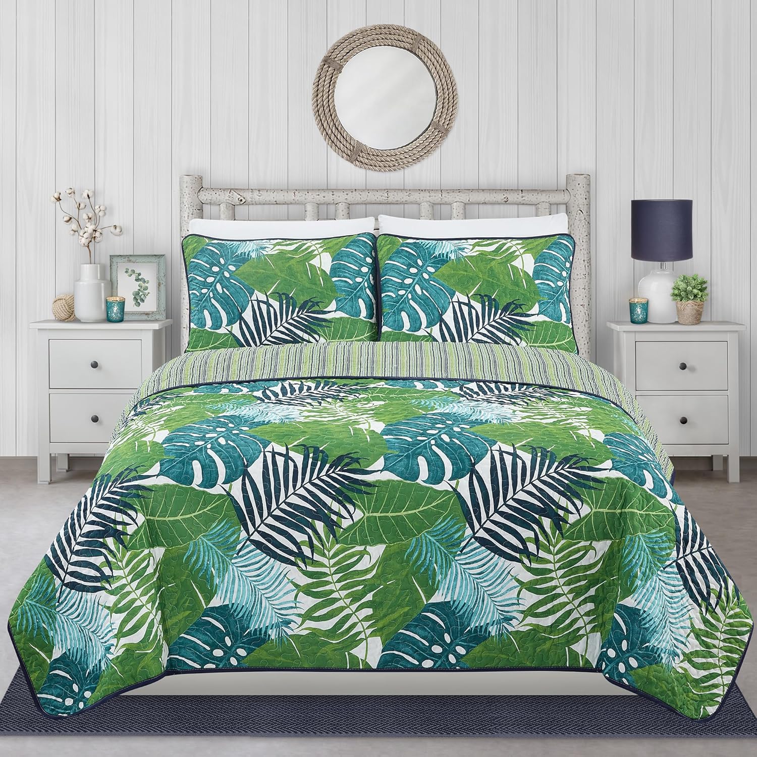 Quilts for King Bed Tropical Bedspreads Soft Bed Summer