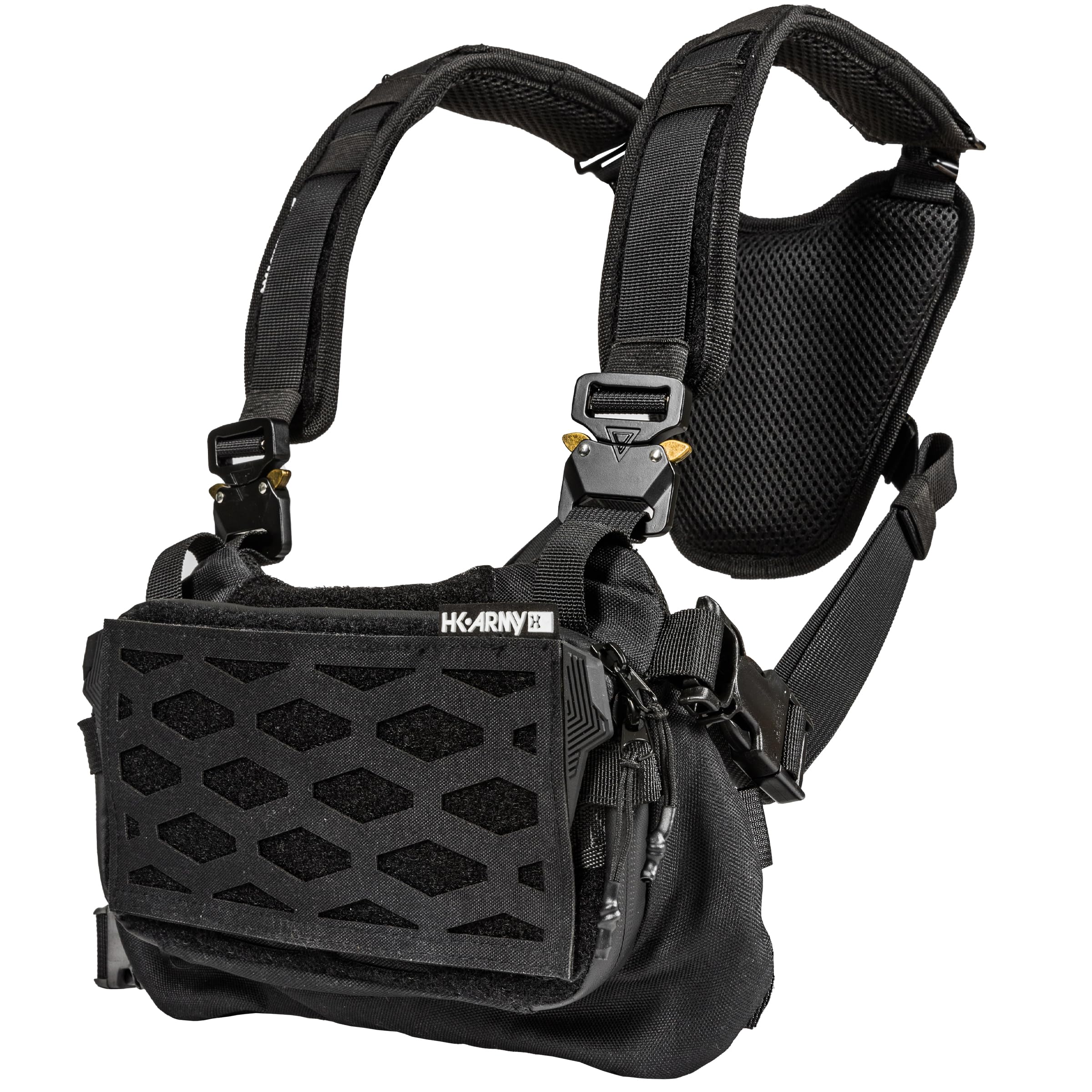 Hostile Sector Chest Rig - MOLLE Tactical Airsoft Vest, Black, One size