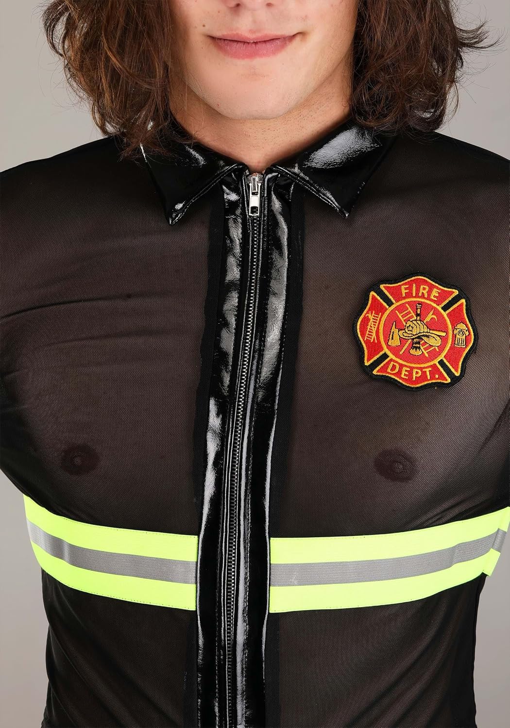 Men's Sexy Firefighter Costume | Adult Fireman Cosplay Outfit for Halloween Party | Fireman Uniform & Hard Hat
