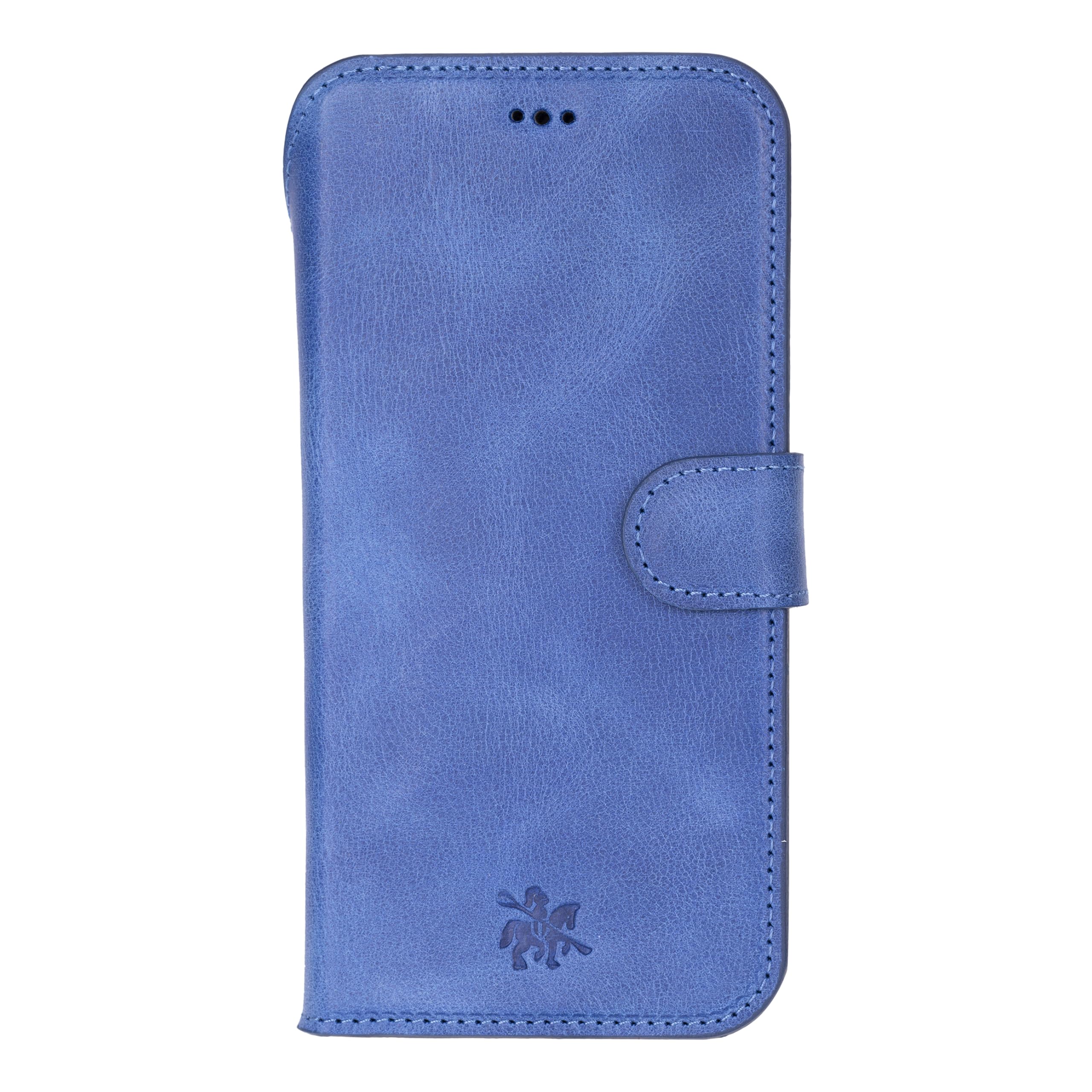 Venito Leder Wallet Case Kompatibel mit iPhone 17 Pro Max, Handgefertigtes Premium Leder, Abnehmbare Magnetische Flip Cover Kickstand Fall-/Aufprallschutz, Starke Magnete, 6,9 Zoll Dunkelblau