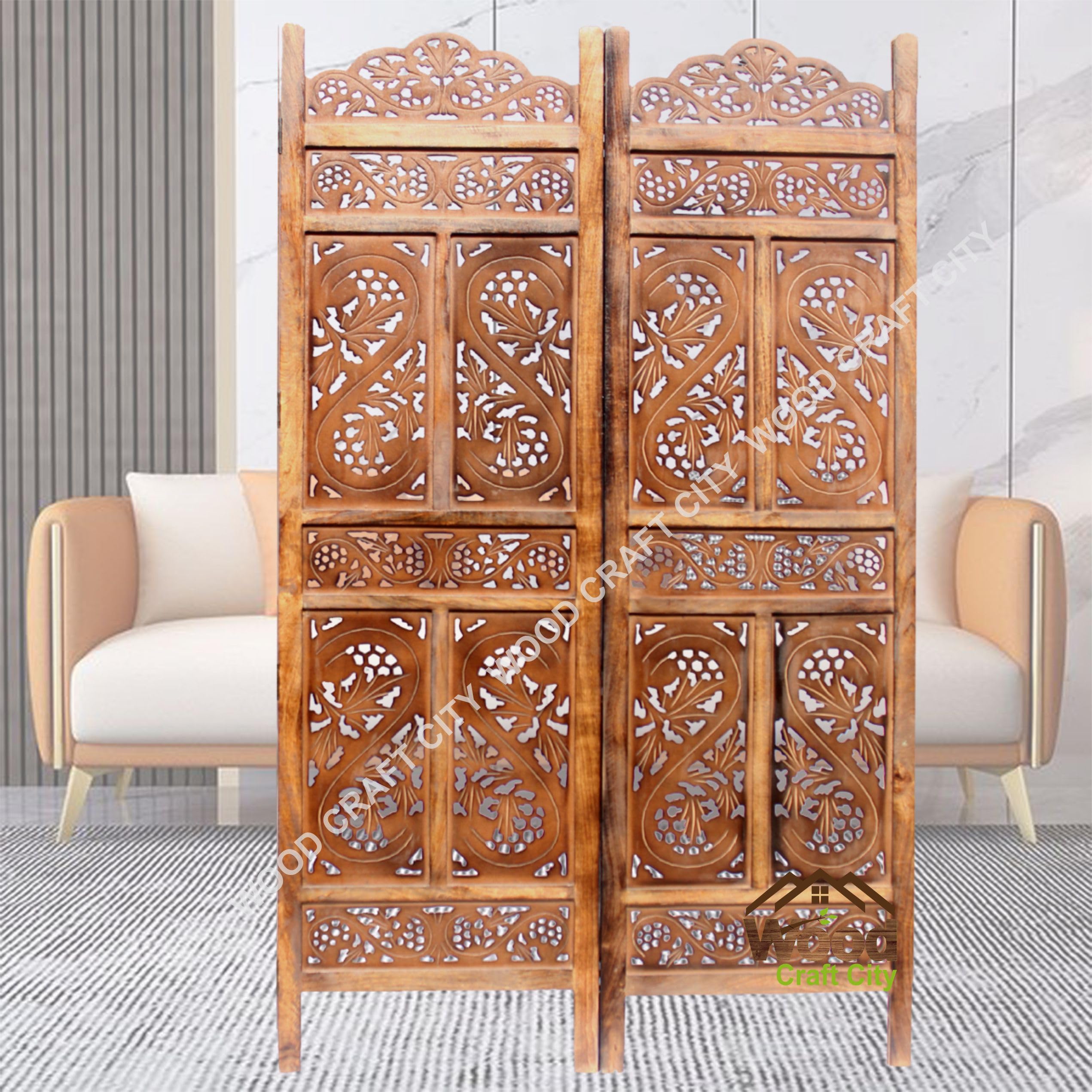 Wooden partition is a Traditional Design That can be Used as a Room Divider, partition, Separator, It is 6 feet Tall Room Dividers -2P-image-28