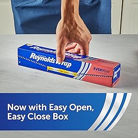 Reynolds Wrap Everyday Strength Aluminum Foil Roll, Freezer Safe and Grill Safe, Great for Foil Packets and Home Cooking, 12 Inches Wide, 30 Total Sq. Ft.