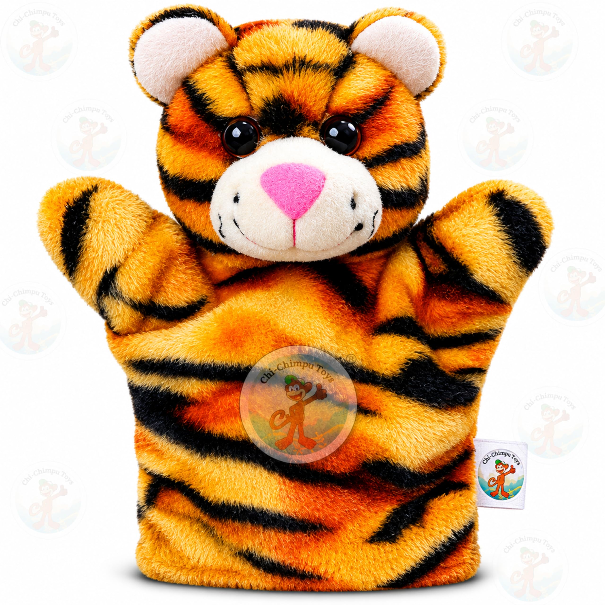 Tiger Puppet Soft Hand Puppet for Kids Role Play Storytelling Educational Toy-image-48