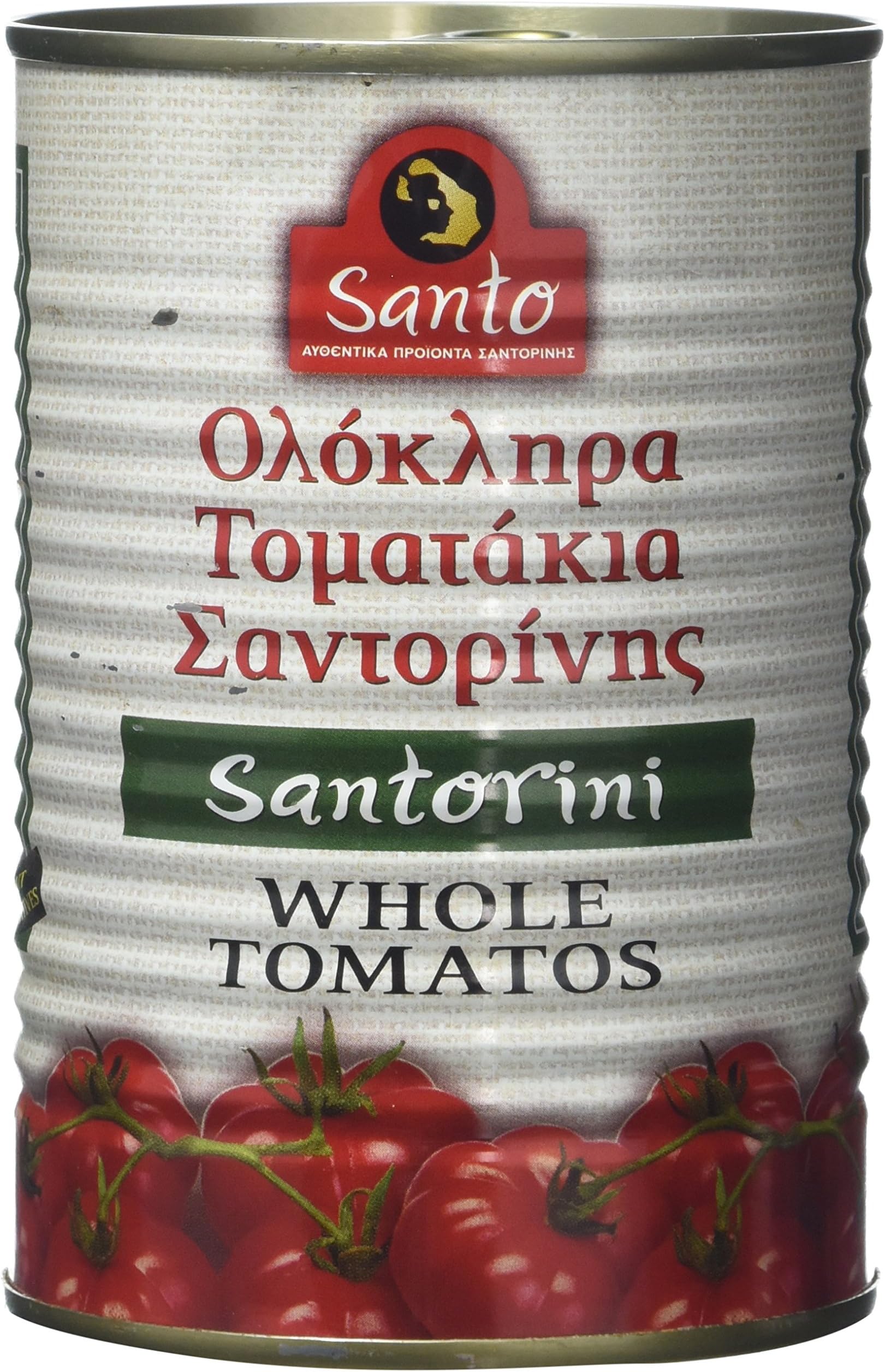 Santo Wines PDO Santorini Whole Tomatoes Juice in Tin 400 g (Pack of 4)