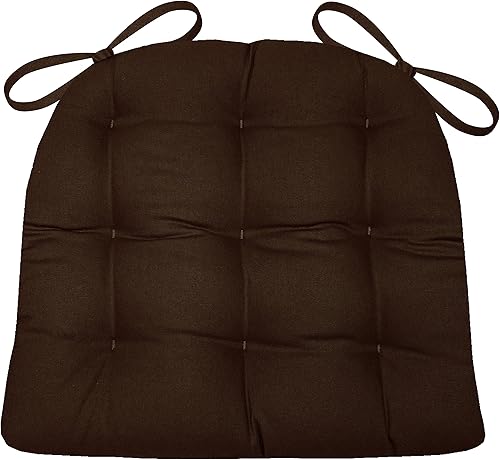 Miniatura 2 de Fairbanks - Cojín rojo para silla de comedor con lazos, tamaño estándar, cojín de relleno de espuma de látex, decoración rústica de casa de campo y