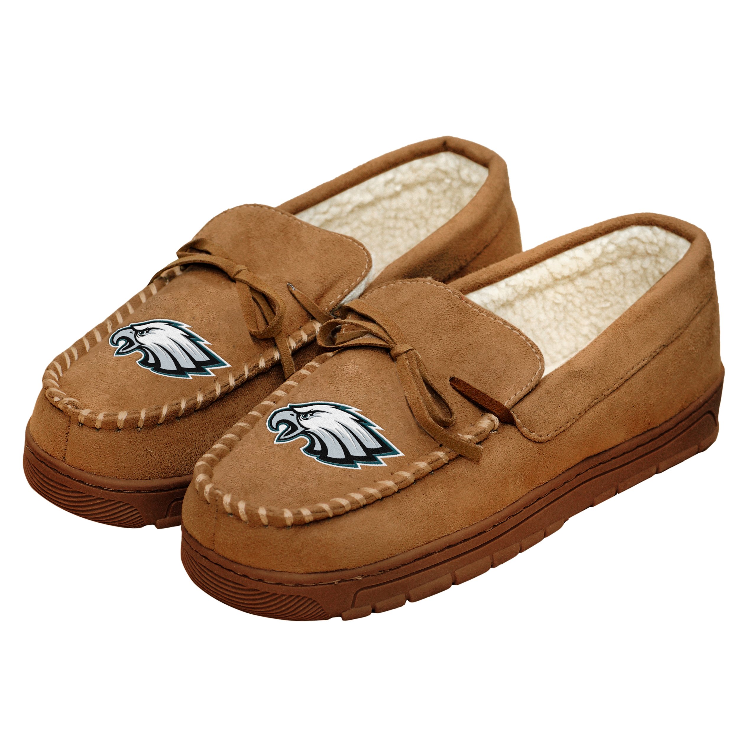 FOCO Men's NFL Football Team Logo Moccasin Slippers