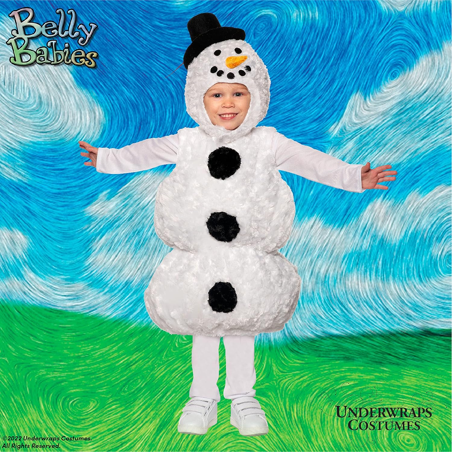 UNDERWRAPS Snowman Baby Costume - Snowman Belly Baby Halloween Costume