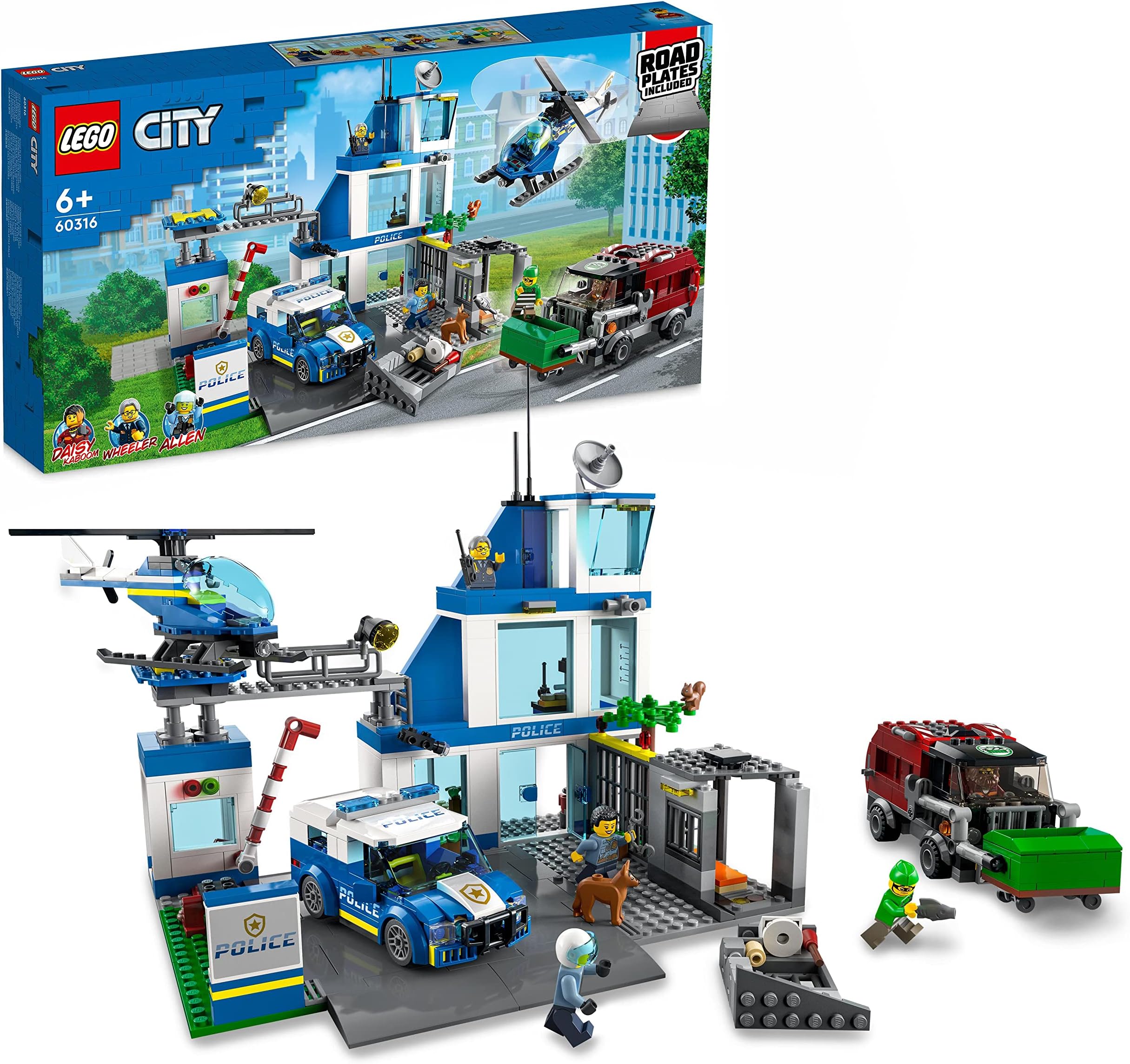 LEGO City Police Station 60316 Building Kit for Kids Aged 6 and up