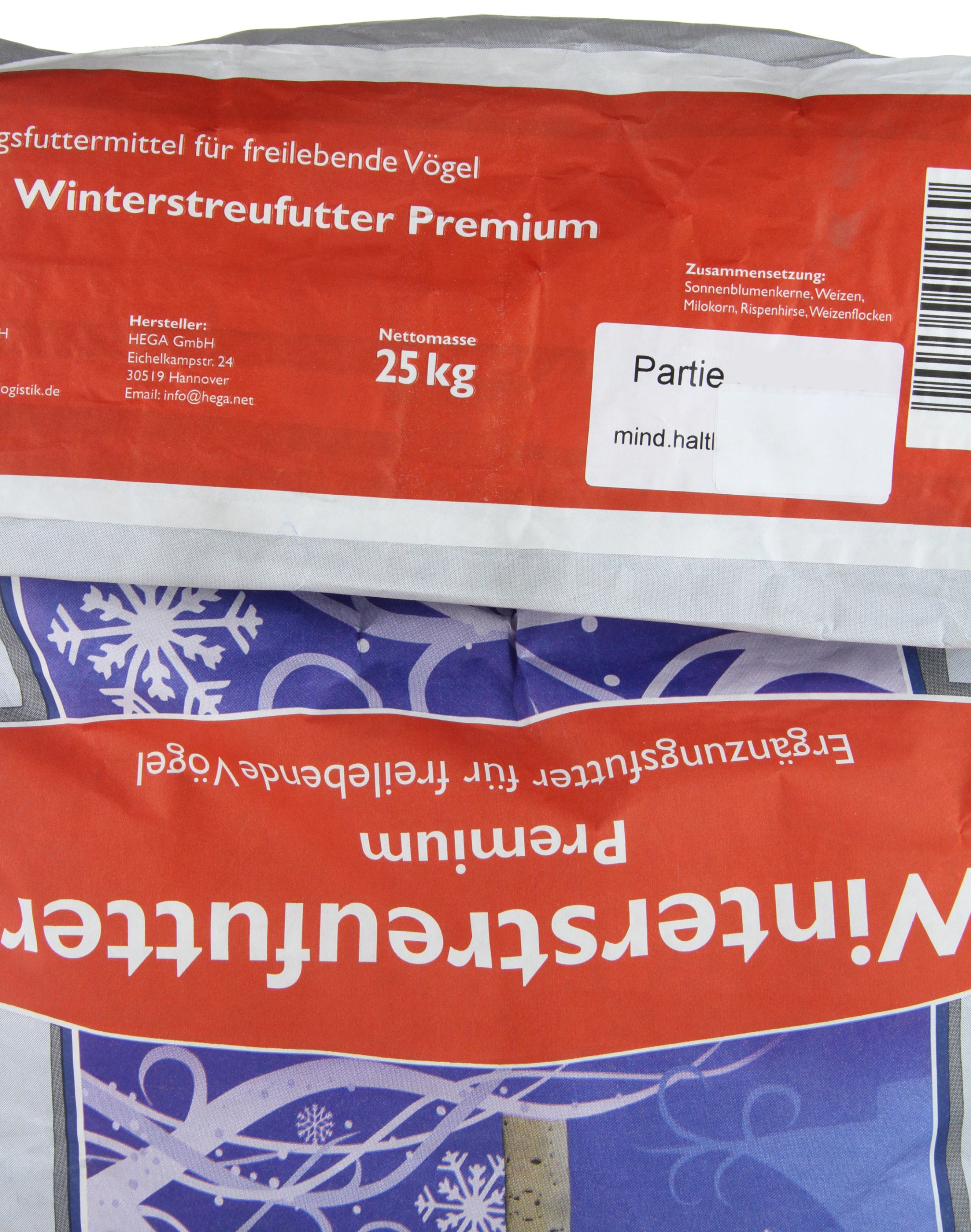 Classic Bird Vogelfutter Winterstreufutter 25 kg, Vogelfutter Wildvogel, Vogelfutter Sonnenblumenkerne, Vogelfutter Hirse, Winterstreu, ganzjahres Vogelfutter, Weizenflocken