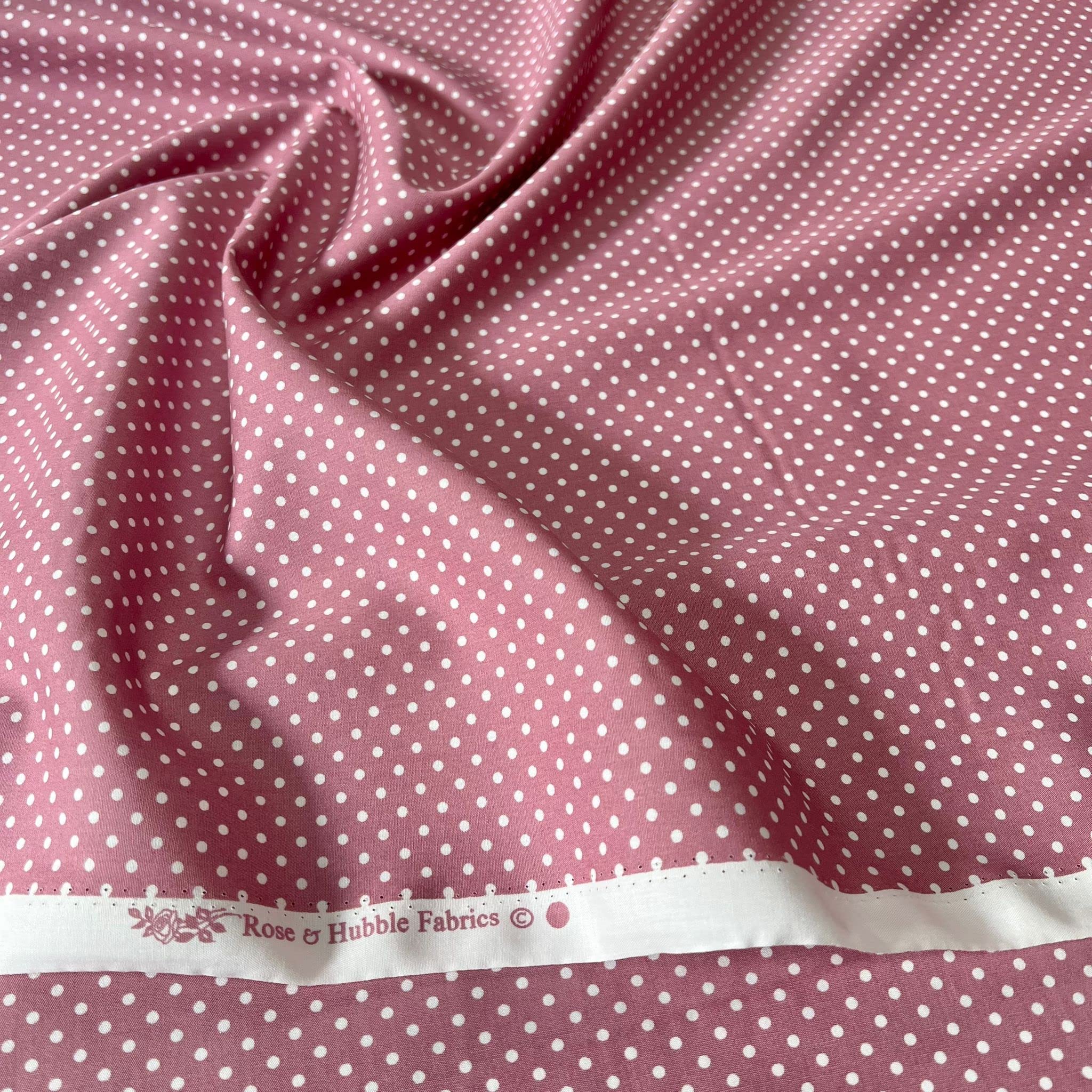 100% Cotton 3mm Polka Dot * Rose & Hubble * Superior Poplin Fabric 113cm Wide (Rose) (Fat - Quarter)