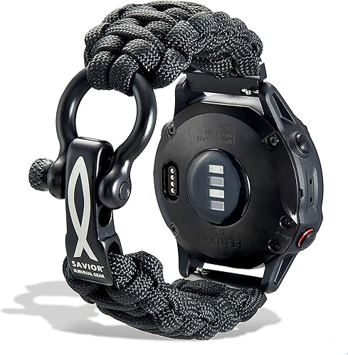 Miniatura 3 de Savior Survival Gear Correa de reloj Paracord de 0.787 in0.866 in con liberación rápida, para hombres y mujeres, correa compatible con varios