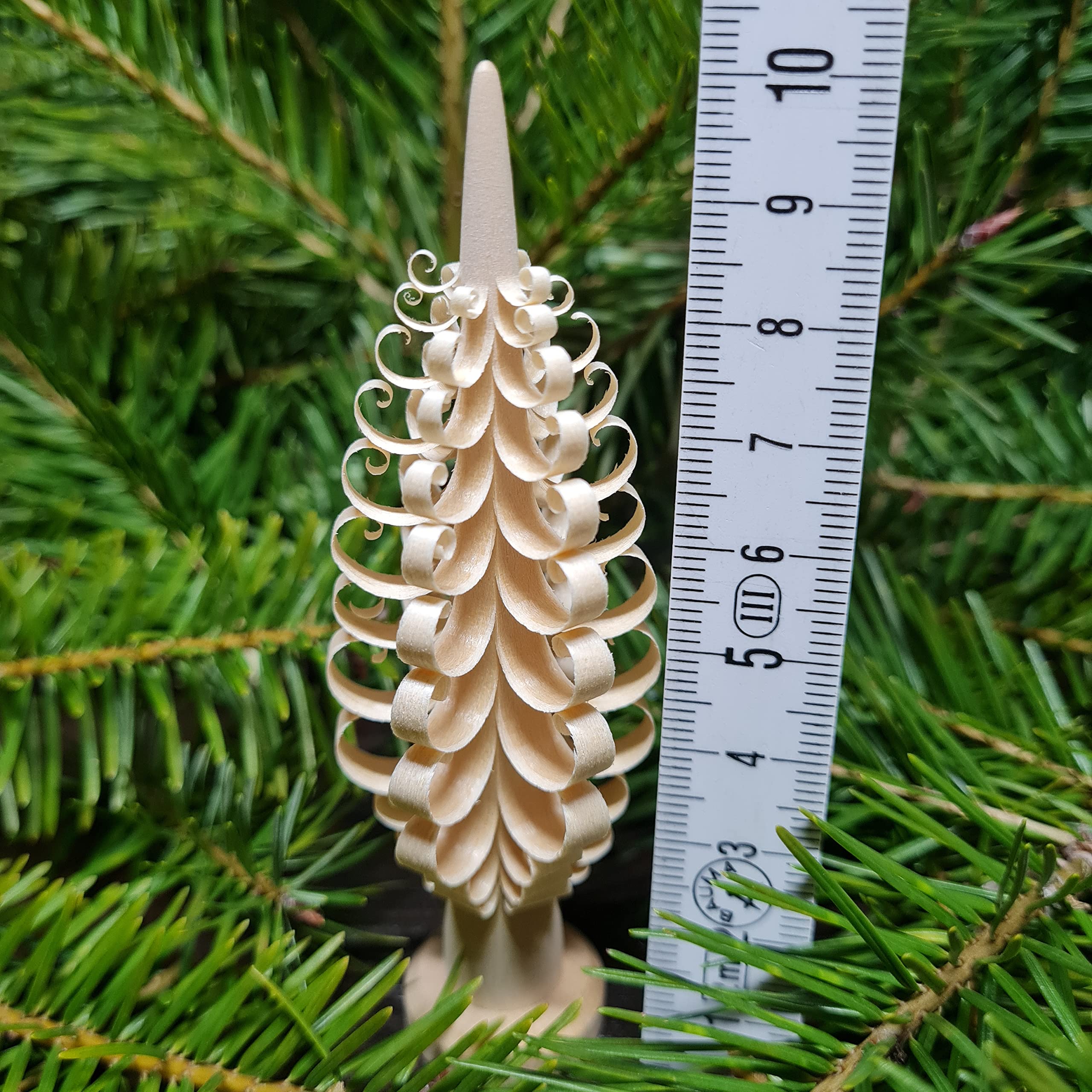 Spanbaum Set 6 Bäume in den Größen 3x8cm 2x10cm 1x12cm Baum aus Holz Weihnachtsdeko Erzgebirge Handarbeit Holzkunst Buettner