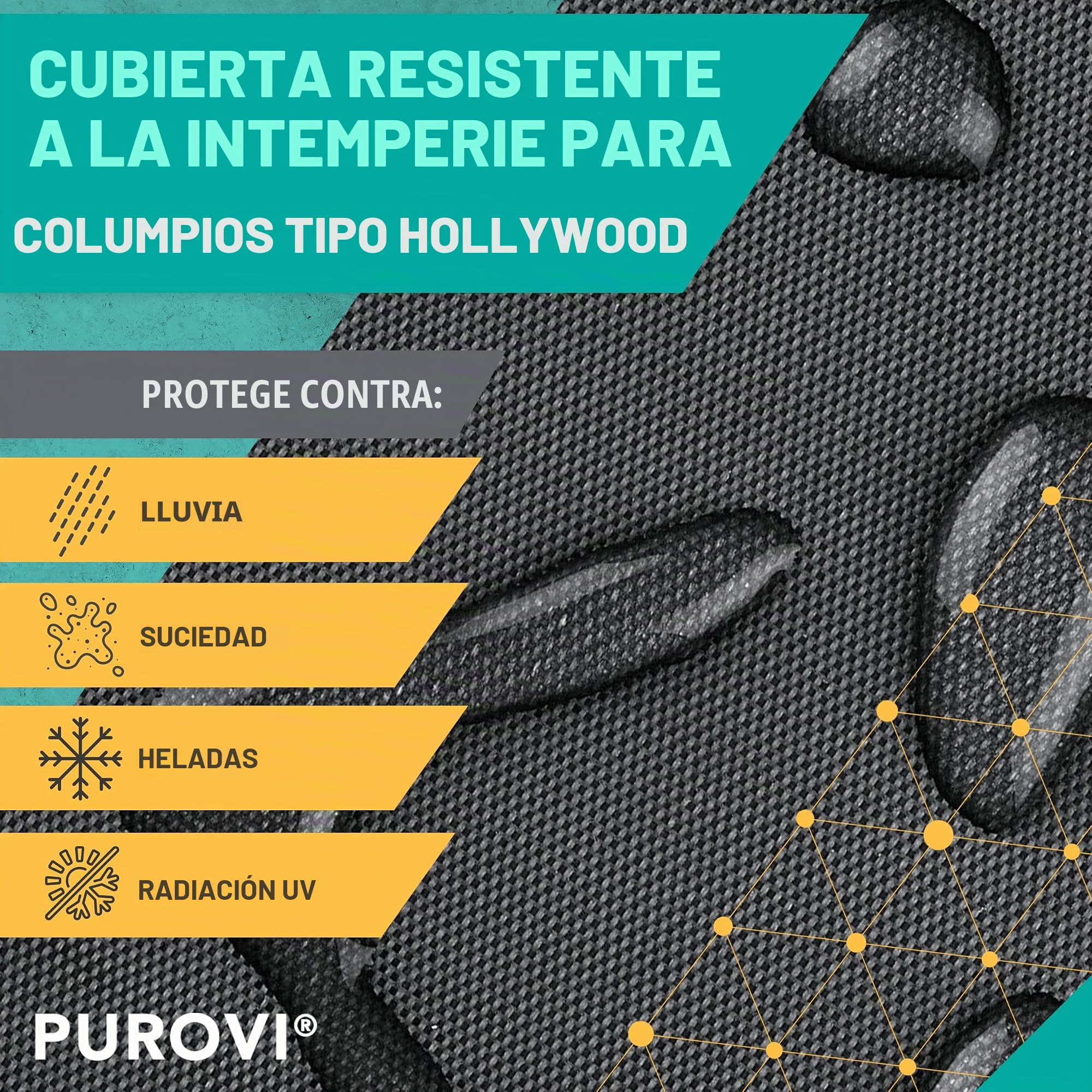 Funda para columpio de jardín (210 x 150 x 150 x 150 cm, impermeable al agua, anti UV