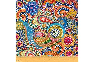 Tela impermeable boho para exteriores: Tela decorativa con estampado retro, ideal para tapicería y manualidades