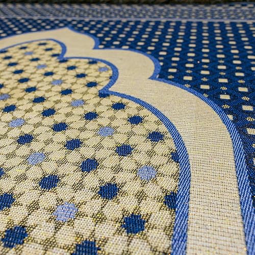 Miniatura 4 de Modefa Alfombra de oración islámica turca Janamaz Sajjadah Alfombra de algodón tejido fino para rezar Ramadán Eid Sejada musulmana tradicional