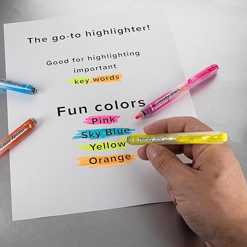 Miniatura 4 de Pentel Handy-line S - Resaltador retráctil, punta de cincel, tinta amarilla, paquete de 4 (SXS15BP4G)