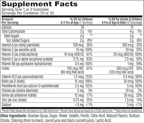 Miniatura 7 de OLLY Gusanos de gomita multivitamínicos para niños, salud general y apoyo inmunológico, vitaminas y minerales A, C, D, E, Bs y zinc, suplemento