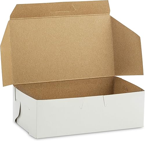 Miniatura 8 de MT Products Eclair - Caja de panadería de 6.25 x 3.75 x 2.30 pulgadas, paquete de 30 cajas de golosinas blancas, cajas de panadería sin ventana,