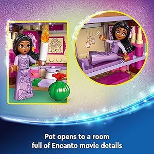 LEGO Disney Encanto Isabelas Flowerpot, Buildable Orchid Flower Toy for Kids with Disney Encanto Mini-Doll, Disney Toy for Play and Display, Fun Disney Gift for 9 Year Old Girls and Boys, 43237