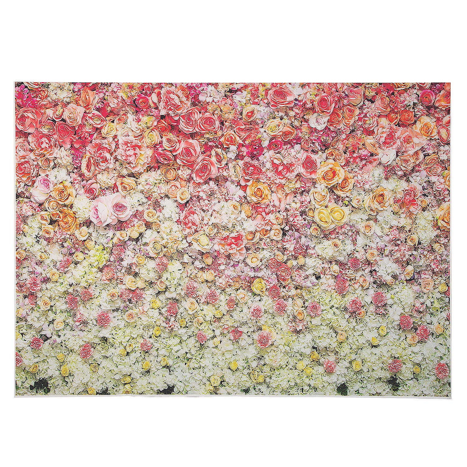 Fun Express BRIGHT PINK FLORAL POLYESTER BACKDROP - Party Decor - 1 Piece