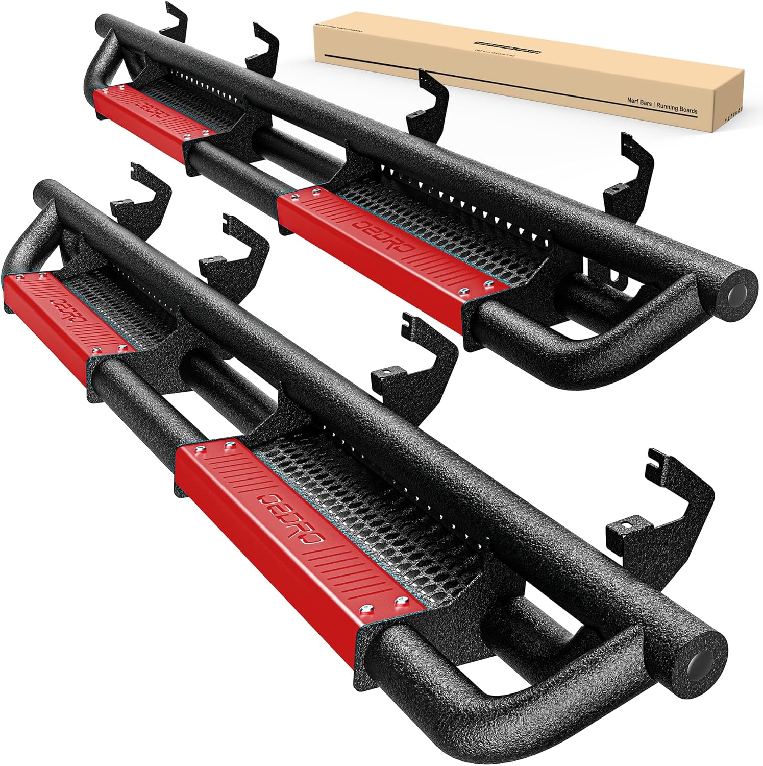 AUTOSAVER88 6" Paintable Running Boards for Chevy Silverado GMC Sierra Crew Cab 2019-2026 1500/2500HD/3500HD Nerf Bars