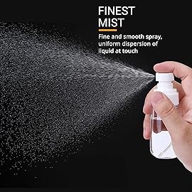 RELANOR Pack 2 Small Spray Bottle Travel Size 2oz/60ml - Fine Mist Mini Empty Spray Bottles - Leak Proof - for Toners, Face & Hair Mist