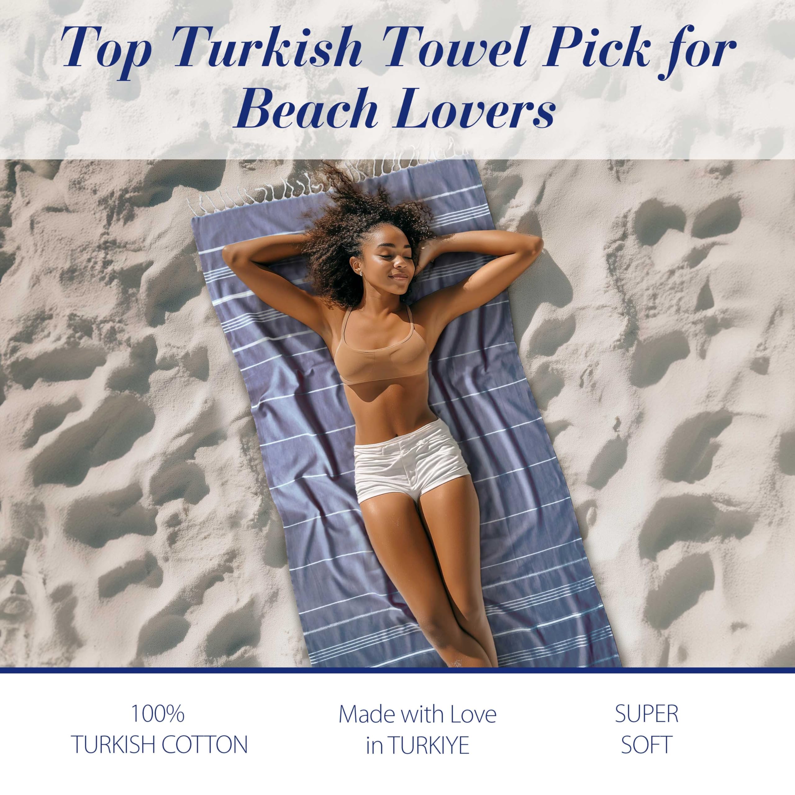 Amazon.com: Cacala Lightweight and Thin Turkish Beach Towel 100