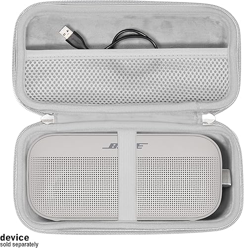 Miniatura 31 de GETGEAR Funda de silicona para altavoz portátil Bose SoundLink Flex Bluetooth, forma y color a juego, protección completa y fácil transporte