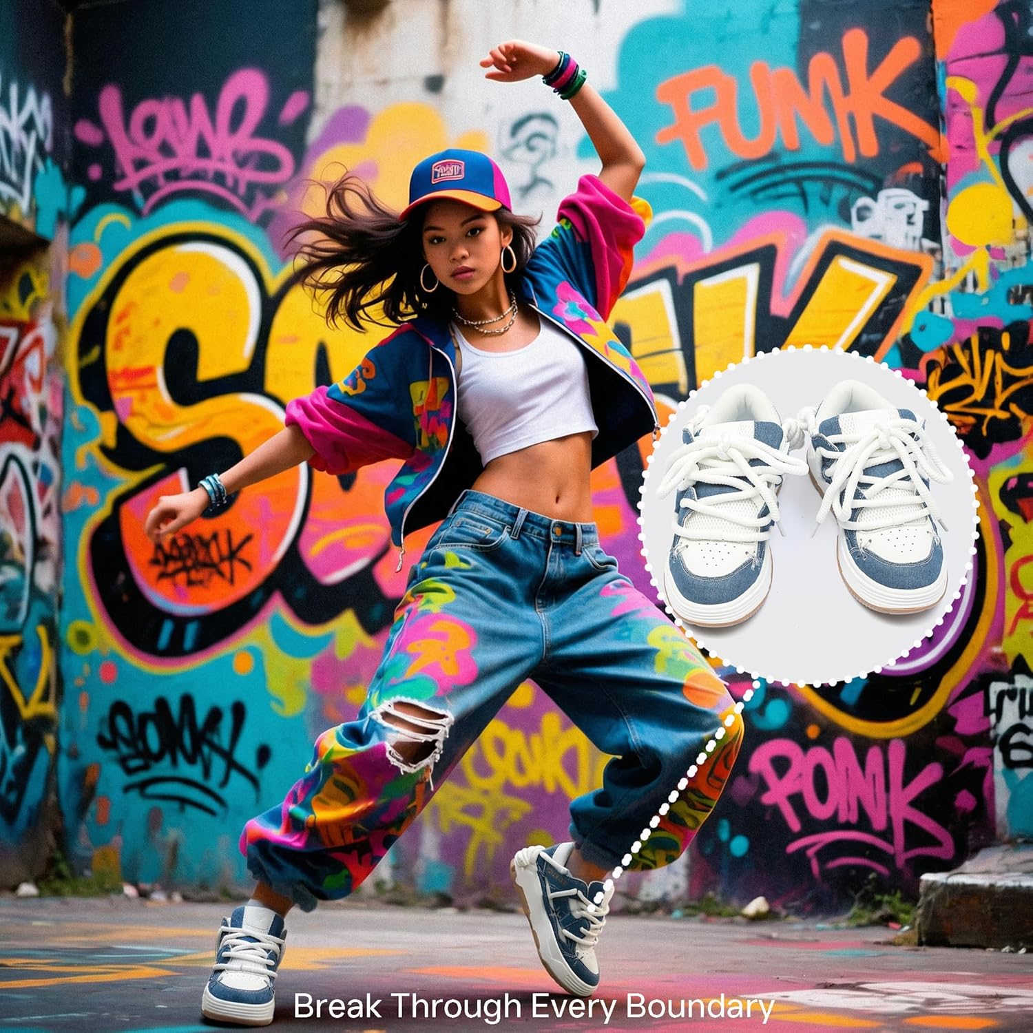 Height-Increasing Women’s Fashion Platform Chunky Sneakers Lightweight Cushioned Anti-Slip Breathable Unisex Shoes for Walking Casual Sport - Image 7