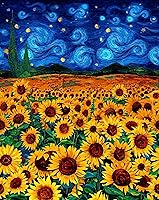 Timeless Treasures Sunflower Field Multi Panel Fabric 24x43 - Vibrant Digital Print Quilting Panel