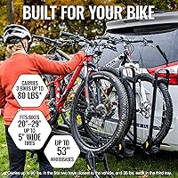 Vista 4 de Saris MHS Soporte de Bicicleta Sistema de Enganche Modular para Coches, Camiones y SUV, Portabicis de Aluminio Mecanizado con Precisión