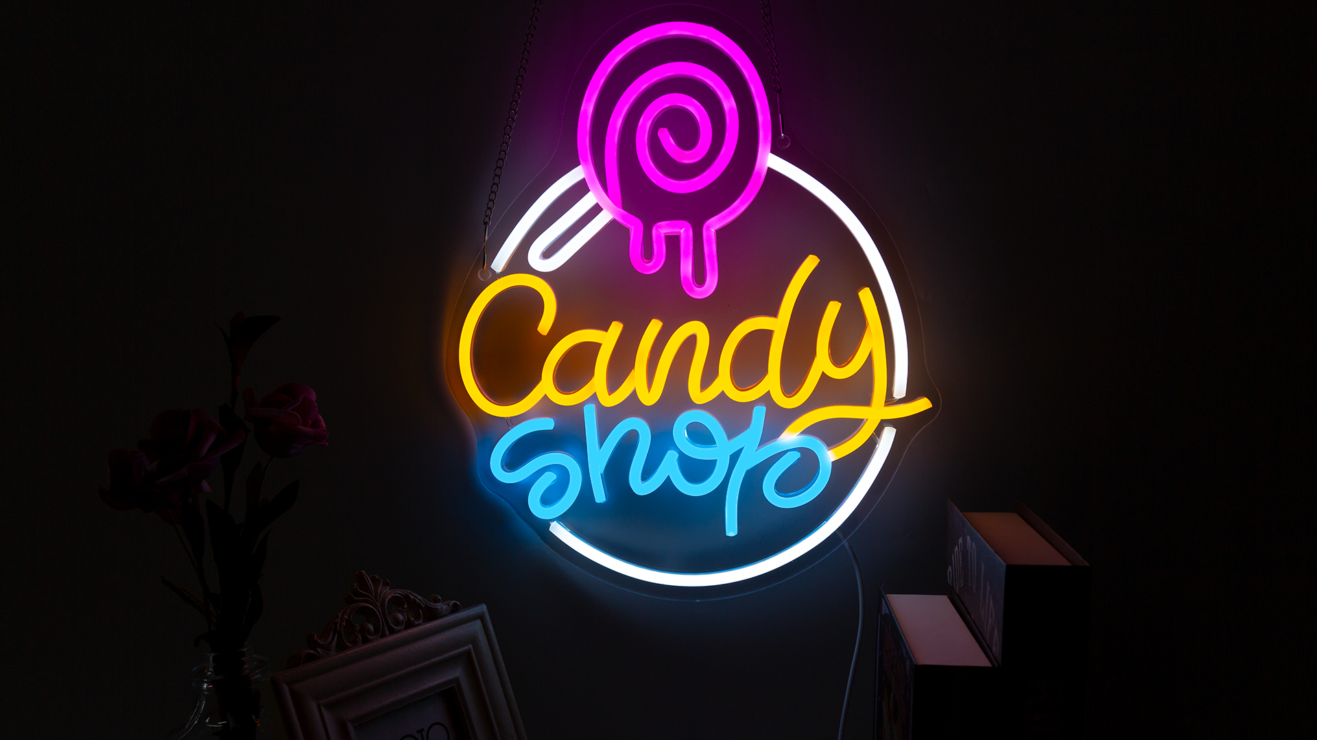 Amazon.com: Moodlion Candy Shop Neon Sign, Neon Signs for Wall