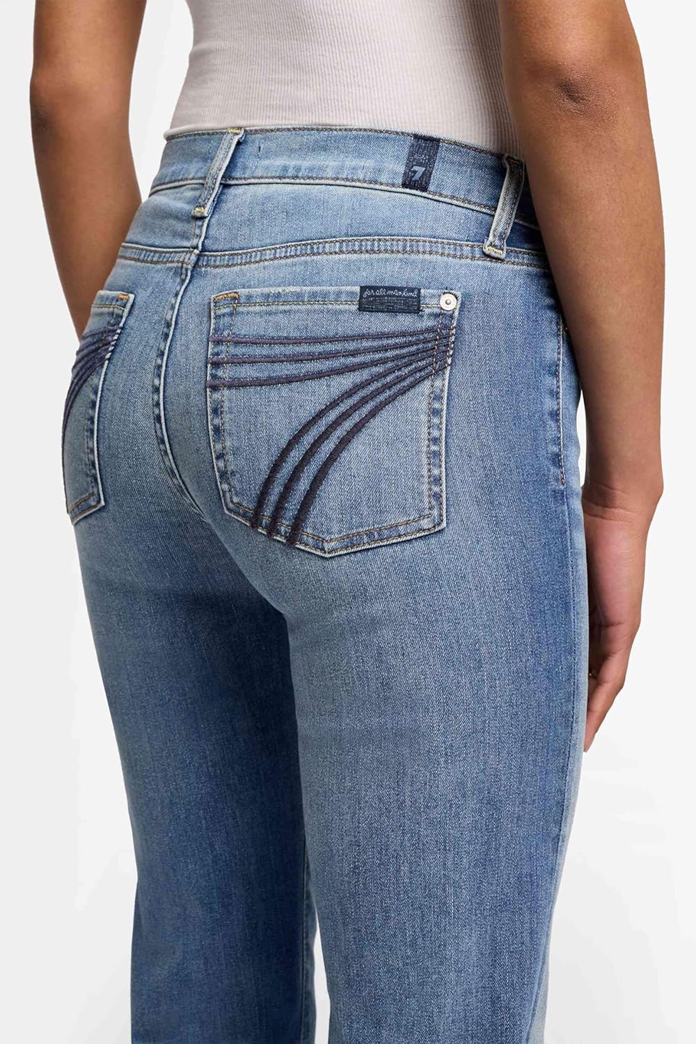 7 for All Mankind Womens Luxe Vintage Dojo Wide Leg Trouser Jeans - Image 5