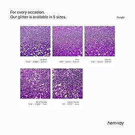 Hemway Eco Friendly Biodegradable Glitter 100g / 3.5oz Bio Cosmetic Safe Sparkle Vegan for Face, Eyeshadow, Body, Hair, Nail and Festival Makeup, Craft - Extra Chunky (1/24 0.040 1mm) - Purple