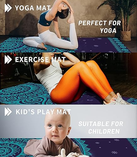 Miniatura 4 de Alfombrilla de yoga antideslizante de doble cara respetuosa con el medio ambiente, tapete de ejercicio de TPE con correa de transporte y bolsa de