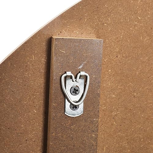 Miniatura 5 de Creative Co-Op Reloj de pared de madera multicolor con números de metal corrugado