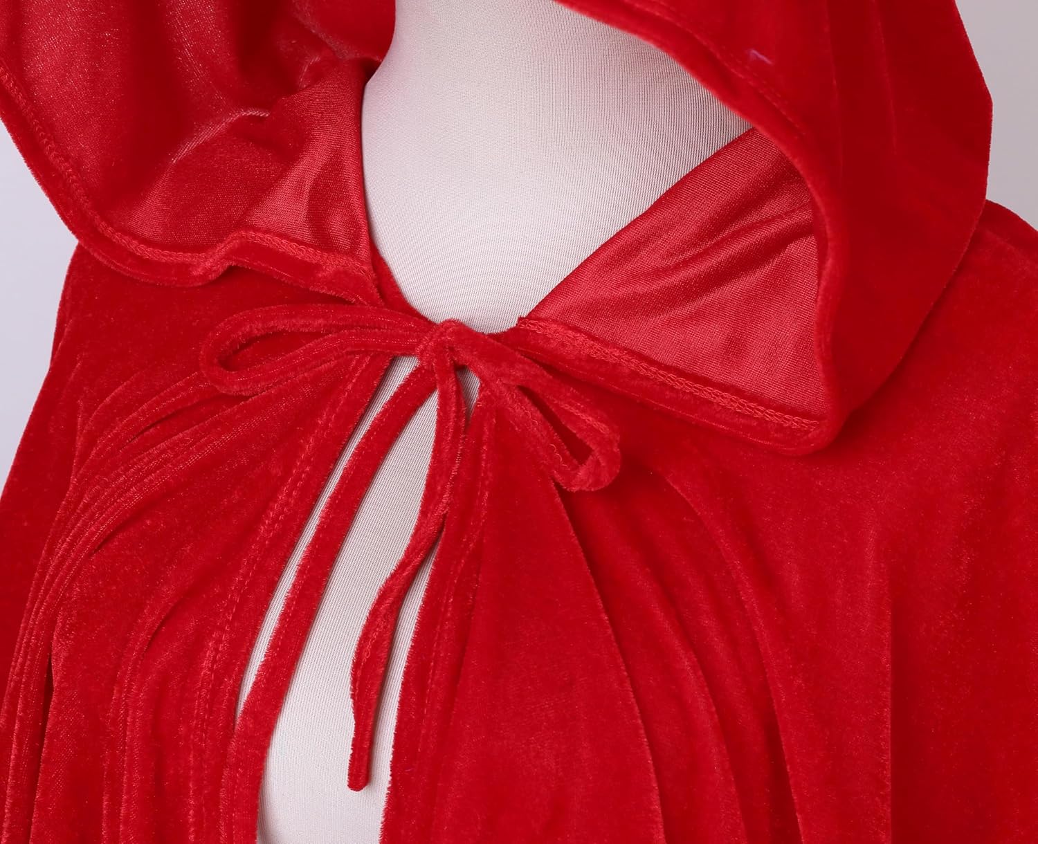 GRAJTCIN Little Red Riding Hood Cape Halloween Christmas Fancy Red Cloak with Hood - Image 5