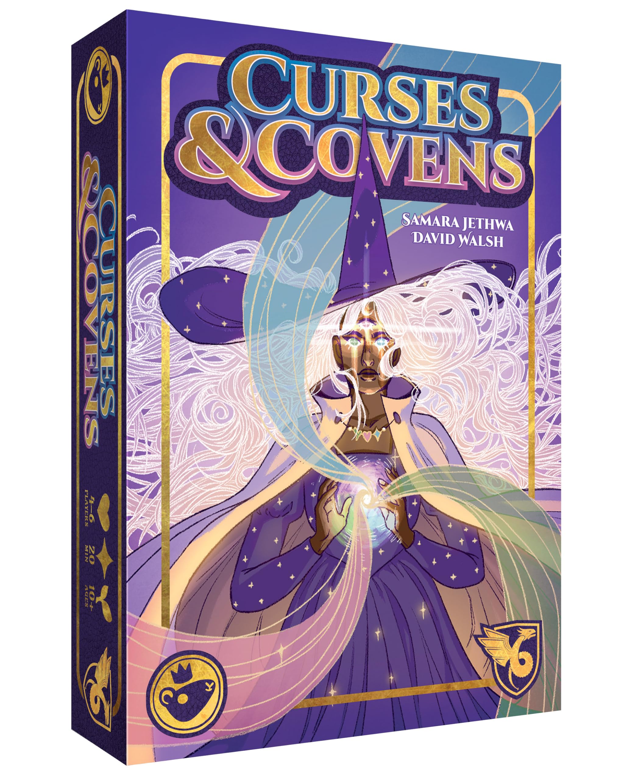 Good Games Publishing | Curses & Covens | Standalone Board Game, Asymmetric Social Deduction, Hidden Movement, Witches And Witch Hunter | 4-6 Players | 20 Minutes