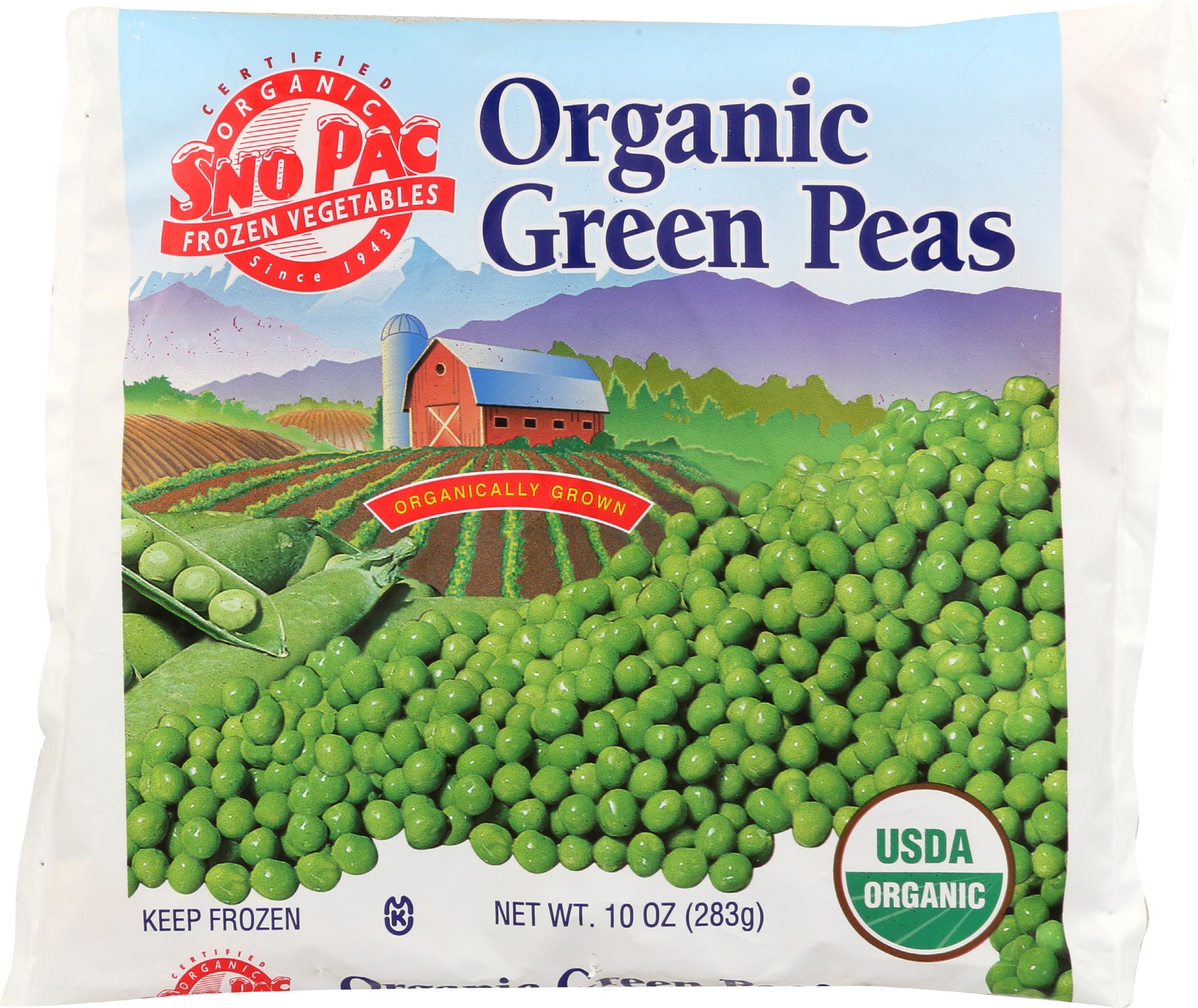 SNO PAC Organic Peas, 10 OZ