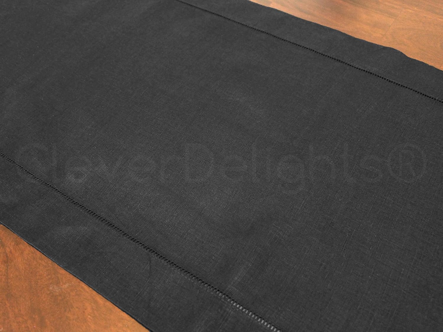Exclusive Special CleverDelights Black Linen Hemstitched Table Runner - 16 x 72 - 100% Pure Linen Best Review CleverDelights Black Linen Hemstitched Table Runner - 16 x 72 - 100% Pure Linen