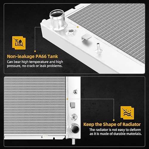 Miniatura 78 de DWVO Radiador completo compatible con Jeep Wrangler L6 4.0L 2003-2006 Jeep Wrangler L4 2.4L 1987-2002 Jeep Wrangler L6 1987-2002 2.5L L6 1987-1990