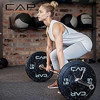 Vista 5 de CAP Barbell - Disco olímpico de goma para barra de pesas, para múltiples opciones